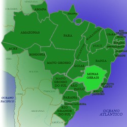 mapa Estado de Minas Gerais
